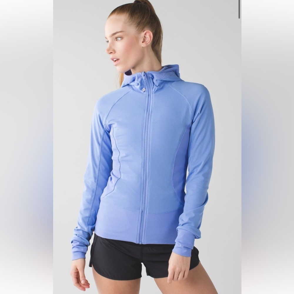 Lululemon In Flux Jacket Lullaby Blue Purple Swift Hooded Full Zip Size 6 - Picture 2 of 10